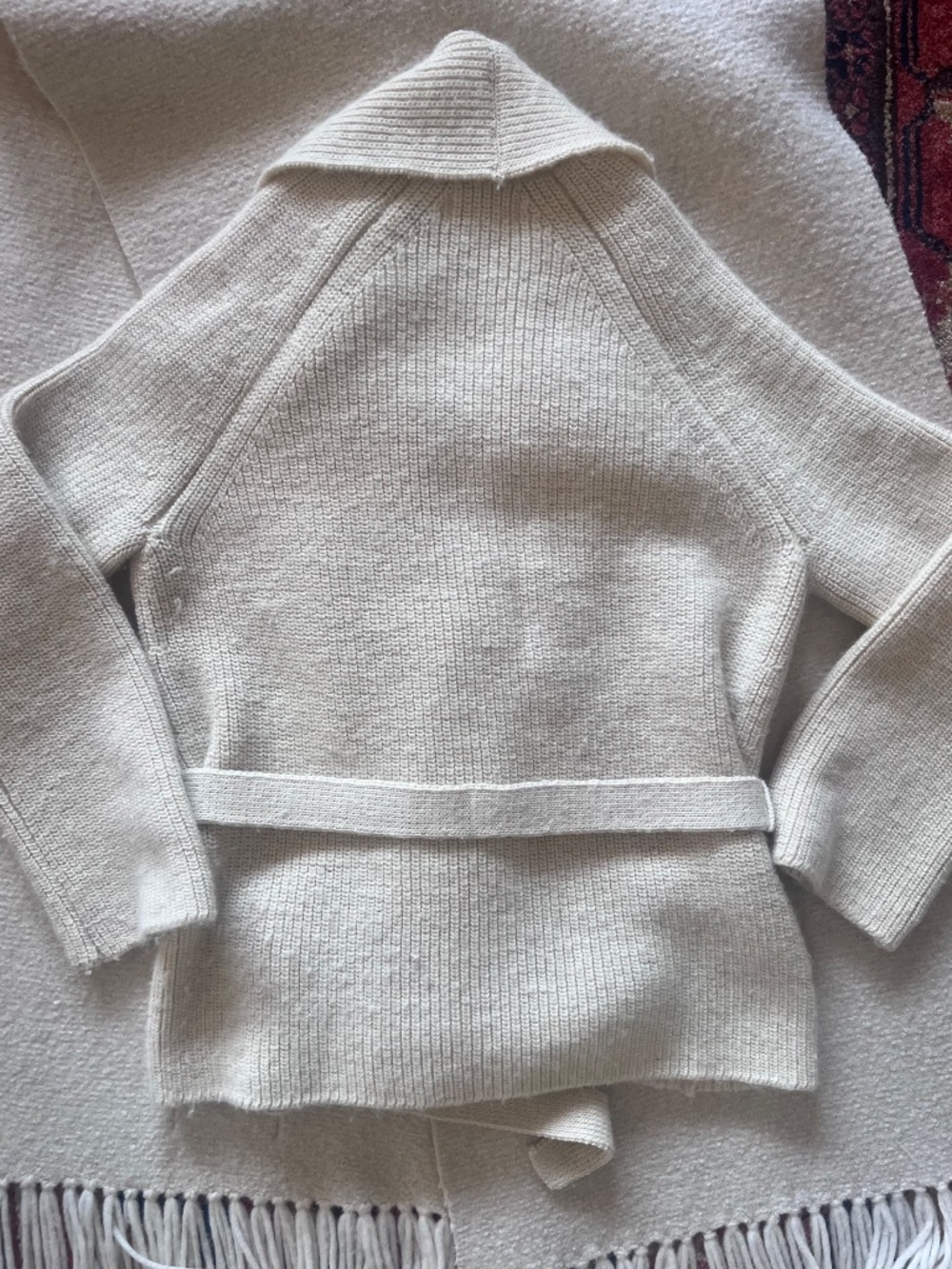 Vincent James Designs Webster Regenerative Cardigan Sz M/L Ivory - Picture 2 of 3